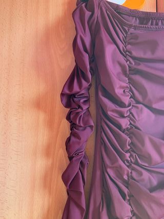 Vestido Burdeos Fruncido