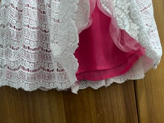 Vestito bambina bianco e fucsia