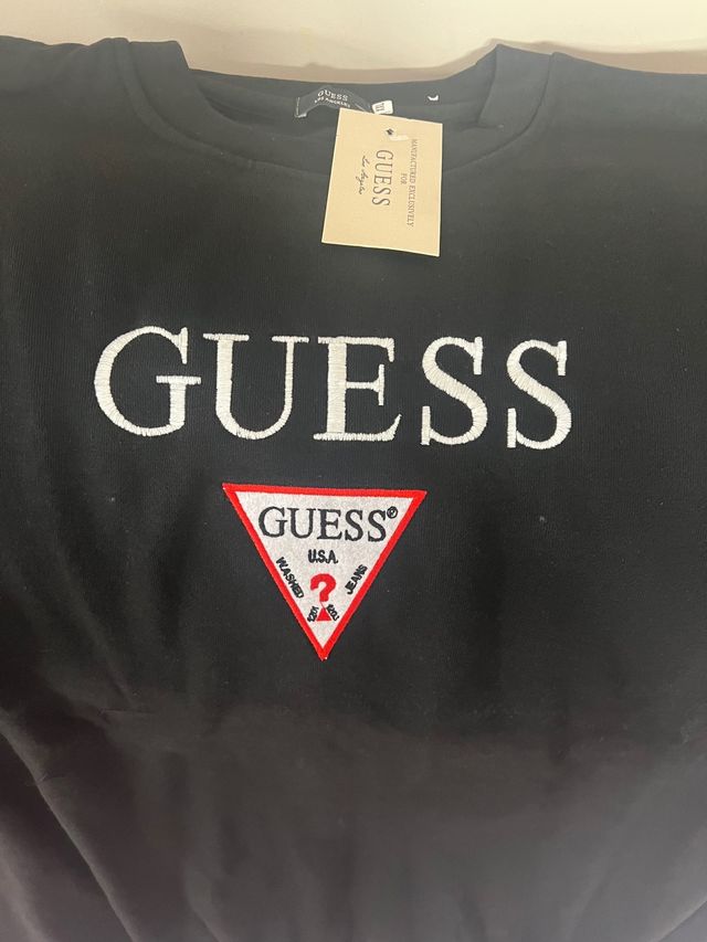 Sudadera Guess Talla XXL Negra Unisex