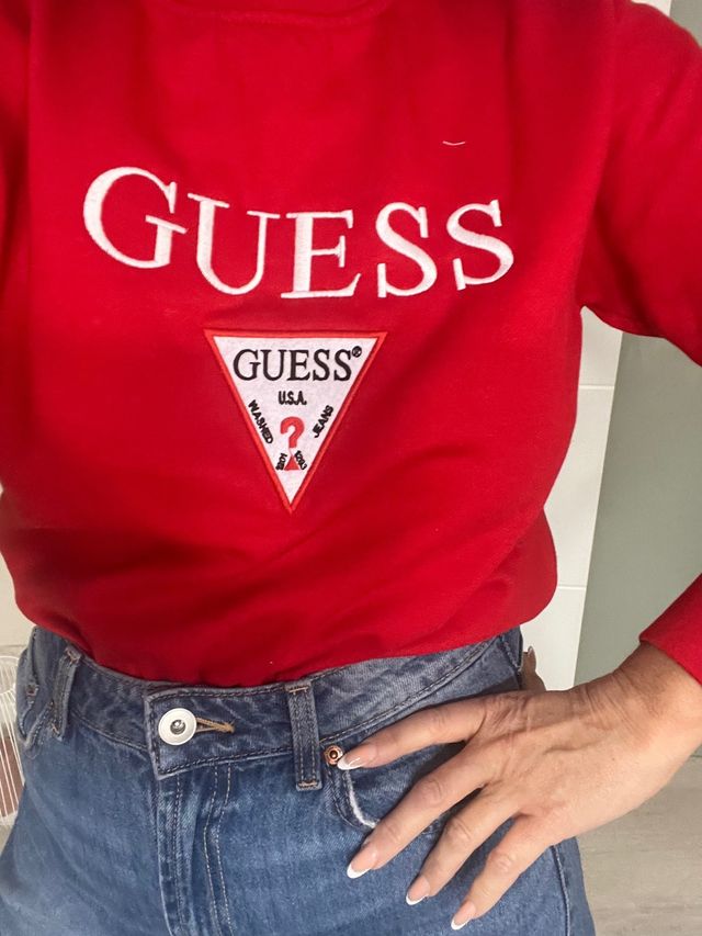 Sudadera Guess Talla XXL Negra Unisex