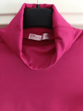 Camiseta térmica cuello alto rosa