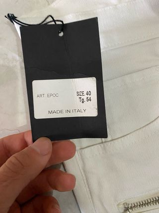 Jeans Biker bianchi taglia 54