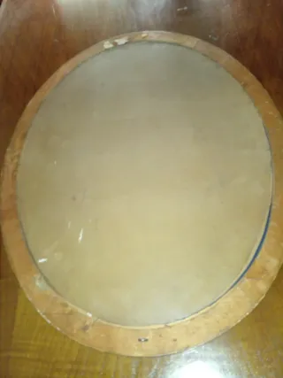 Espejo Antiguo Dorado Ovalado