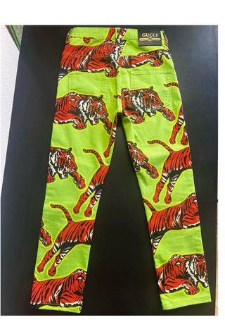 Pantaloni Gucci Tiger Pants animalier mujer nuevo