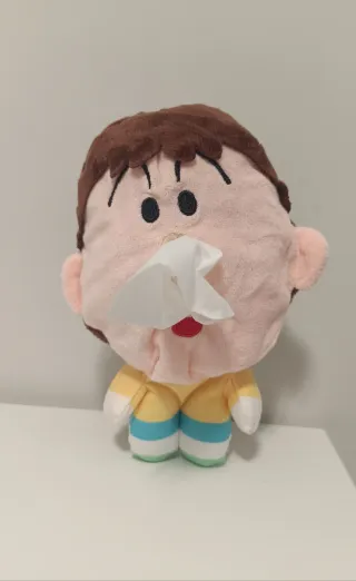 Peluche Shin Chan (Boo-chan) caja pañuelos - NUEVO