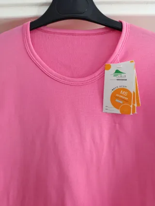2 Camisetas térmicas mujer rosa y azul Talla M