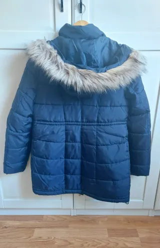 Abrigo premamá acolchado azul