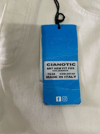Jeans bianchi taglia 54