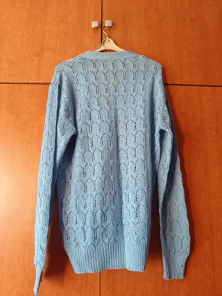 Chaqueta azul de punto talla L