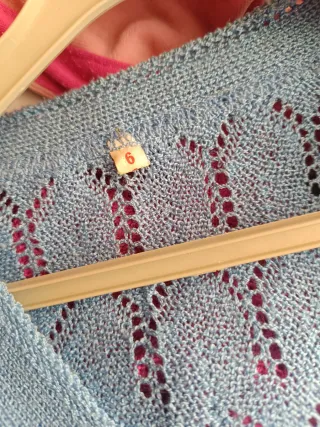 Chaqueta azul de punto talla L