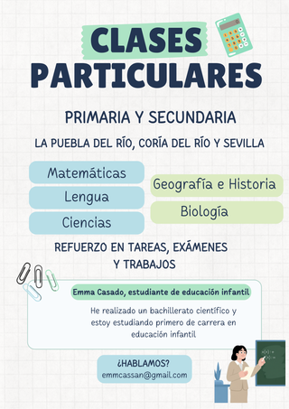 Clases particulares de primaria y secundaria