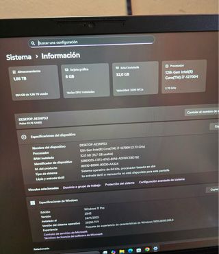 Portátil Gaming MSI i7 12th Gen RTX 32GB 2TB 360Hz