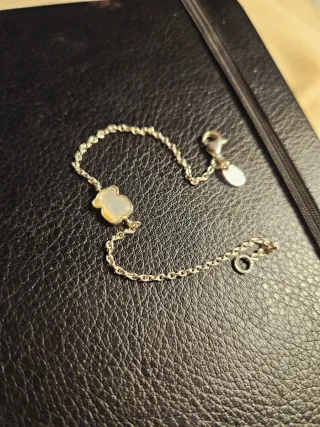 Pulsera TOUS Oso Blanco y Plata