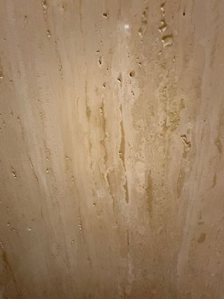 Recibidor Mármol Travertino y Cristal retro 80/90s