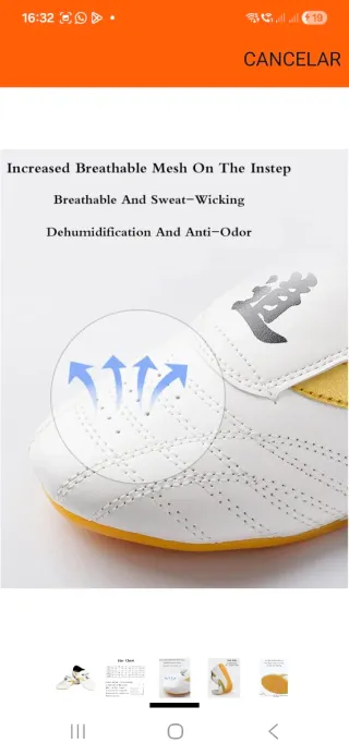 Zapatos Taekwondo TKDSHDES Blancos Dorados numer44