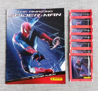 Álbum Amazing Spiderman vacío + 7 sobres Panini