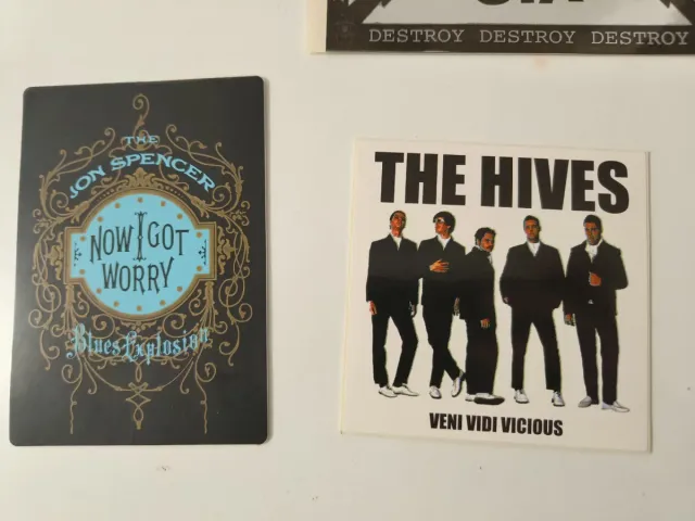 Lotto 6 adesivi vintage band musicali