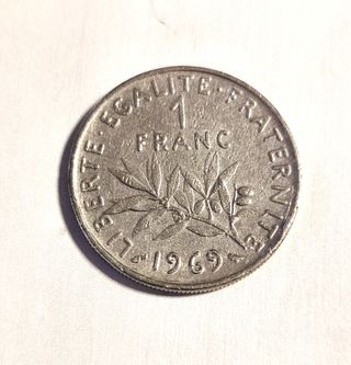 Moneta 1 Franco Francese 1969