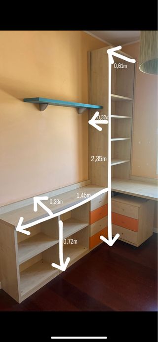 Mueble modular habitación juvenil
