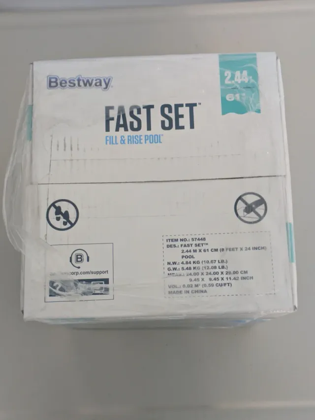 Piscina Bestway Fast Set 2.44m Hinchable NUEVA
