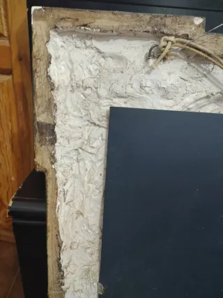 Espejo Antiguo Yeso Decorado Pared