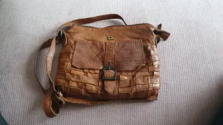 Bolso mujer Dayaday Marrón Piel Tejida