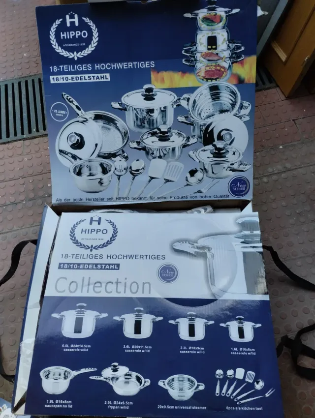 Jogo de Panelas Alemãs 18 peças. 125 €