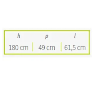 Armario escobero metálico