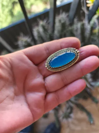 Anillo Plata de Ley y Calcedonia