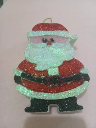 Babbo Natale gesso glitter decorazione