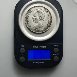 5 Pesetas 1888 MP-M