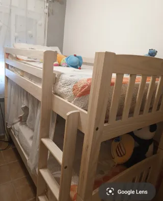 Cama litera de maderas con colchones Flex