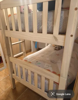 Cama litera de maderas con colchones Flex