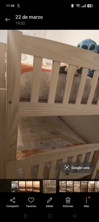 Cama litera de maderas con colchones Flex