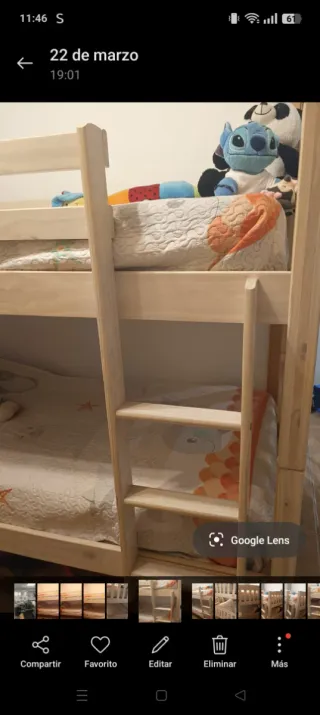 Cama litera de maderas con colchones Flex