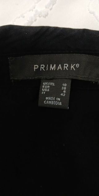 Camisa Negra Vestir Talla 38