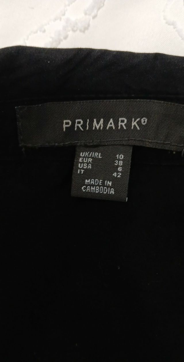 Camisa Negra Vestir Talla 38