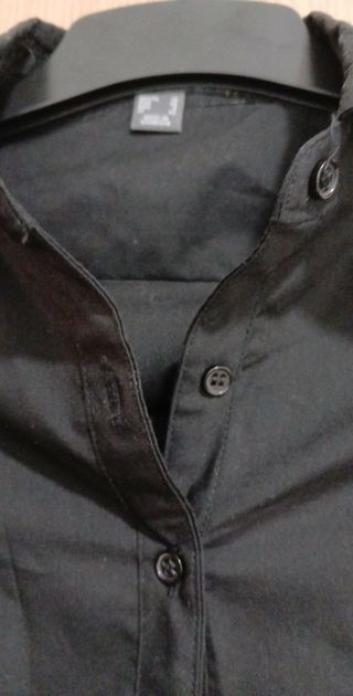 Camisa Negra Vestir Talla 38