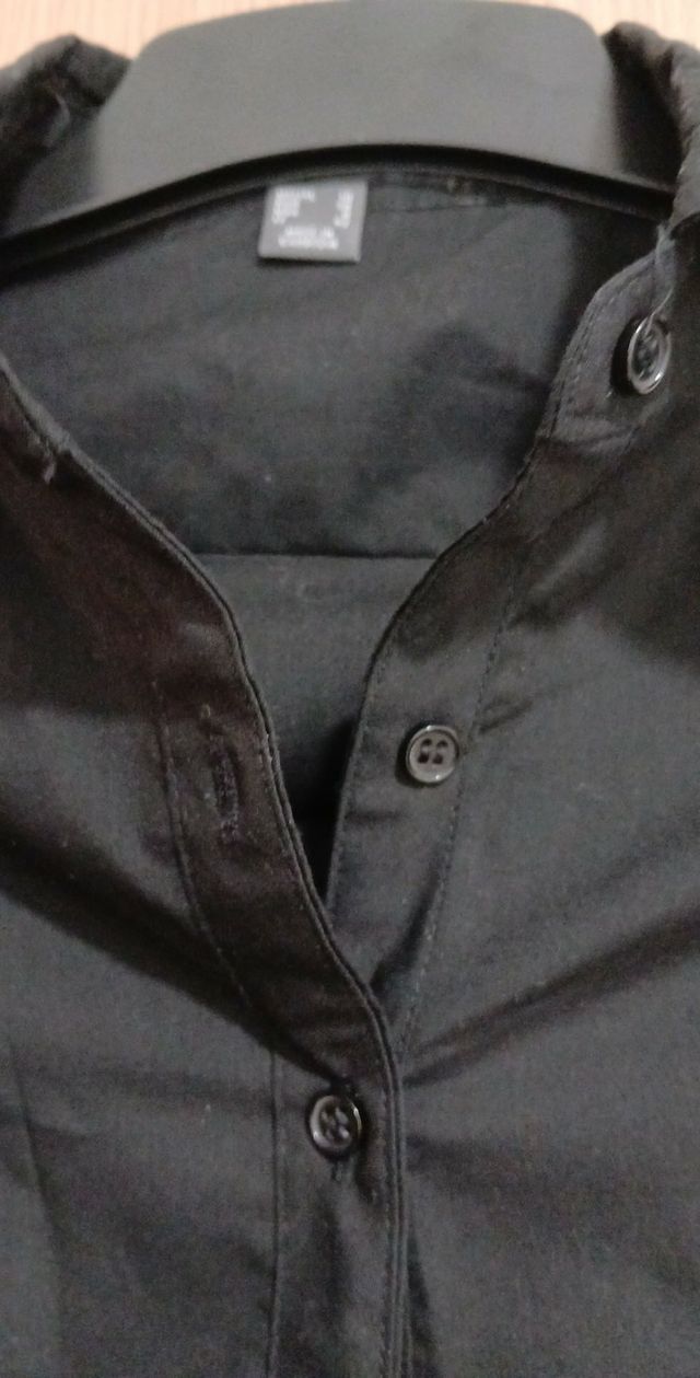 Camisa Negra Vestir Talla 38