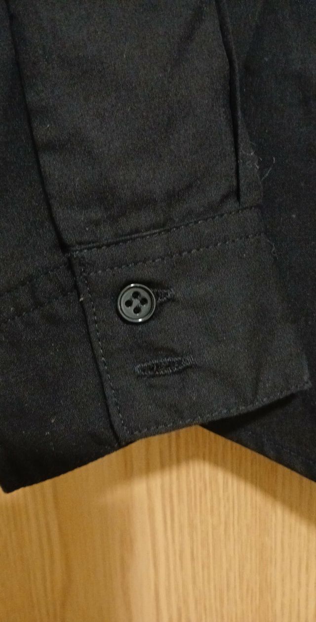 Camisa Negra Vestir Talla 38