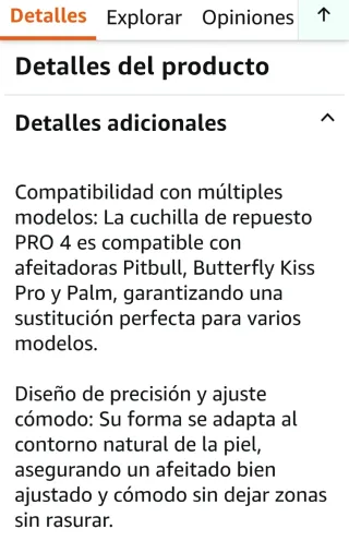 Cabezal Afeitado Pro 4 Negro/Plata