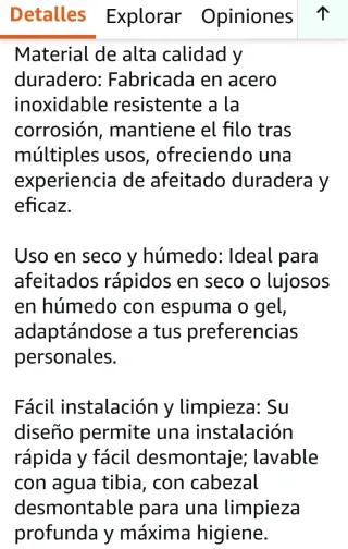 Cabezal Afeitado Pro 4 Negro/Plata