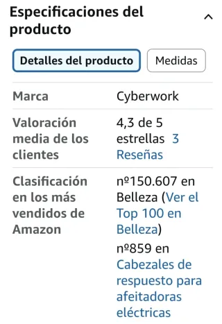 Cabezal Afeitado Pro 4 Negro/Plata