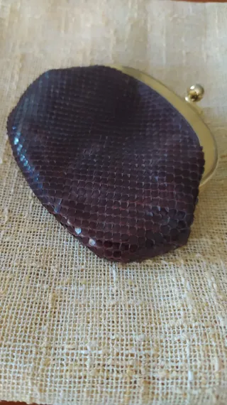 Monedero antiguo piel serpiente