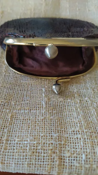 Monedero antiguo piel serpiente