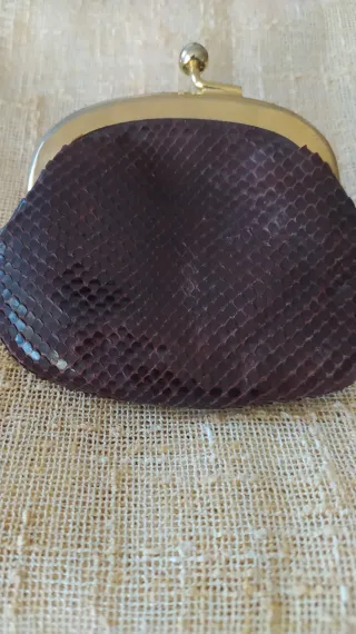 Monedero antiguo piel serpiente