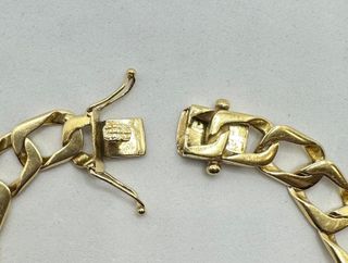 Esclava Bilbao de oro de 18k, 34.78 g, 22 cm.