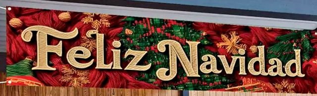 Pancarta Feliz Navidad de tela.