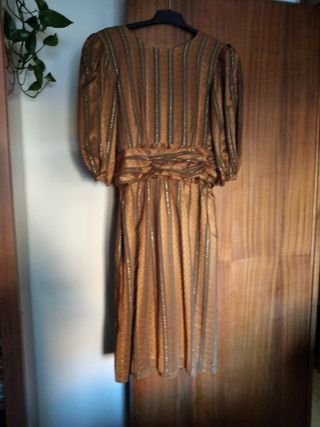 Vestido fiesta vintage dorado