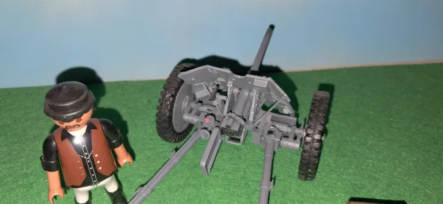 Playmobil Cañón Pak 36 WW2 Custom 3D